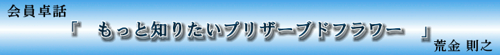 もっと知りたいプリザーブドフラワー