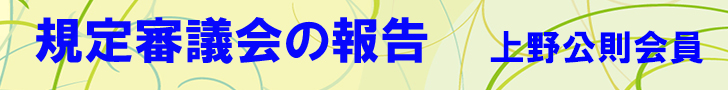 規定審議会の報告